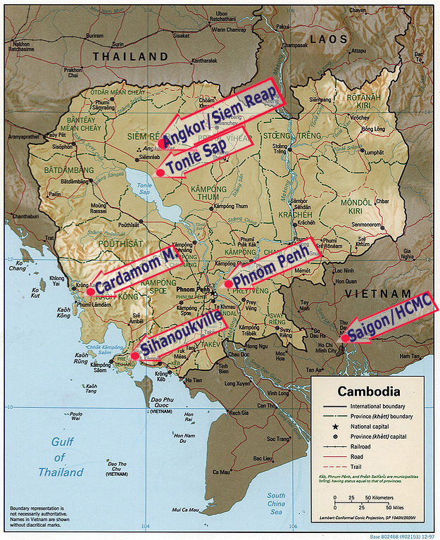 Kambodscha-Karte